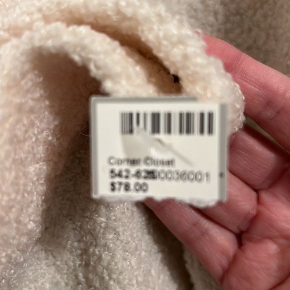 Mystery - Yummy Ivory Soft fluffy Terry long coat - lined in houndstooth satin - Picture 3 of 7